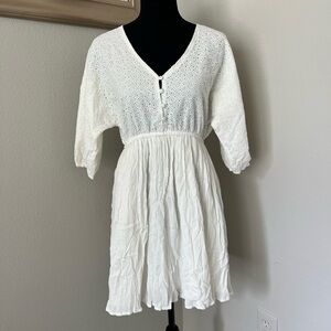 Chelsea & Violet Off White Cottage Mini Dress